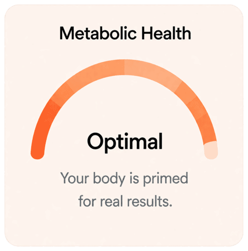 Metabolic Health gauge showing optimal status